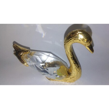 Smartgifts 2.5 x 2 in. Handmade Bohemia Lead Crystal Swan Figurine SM3201977